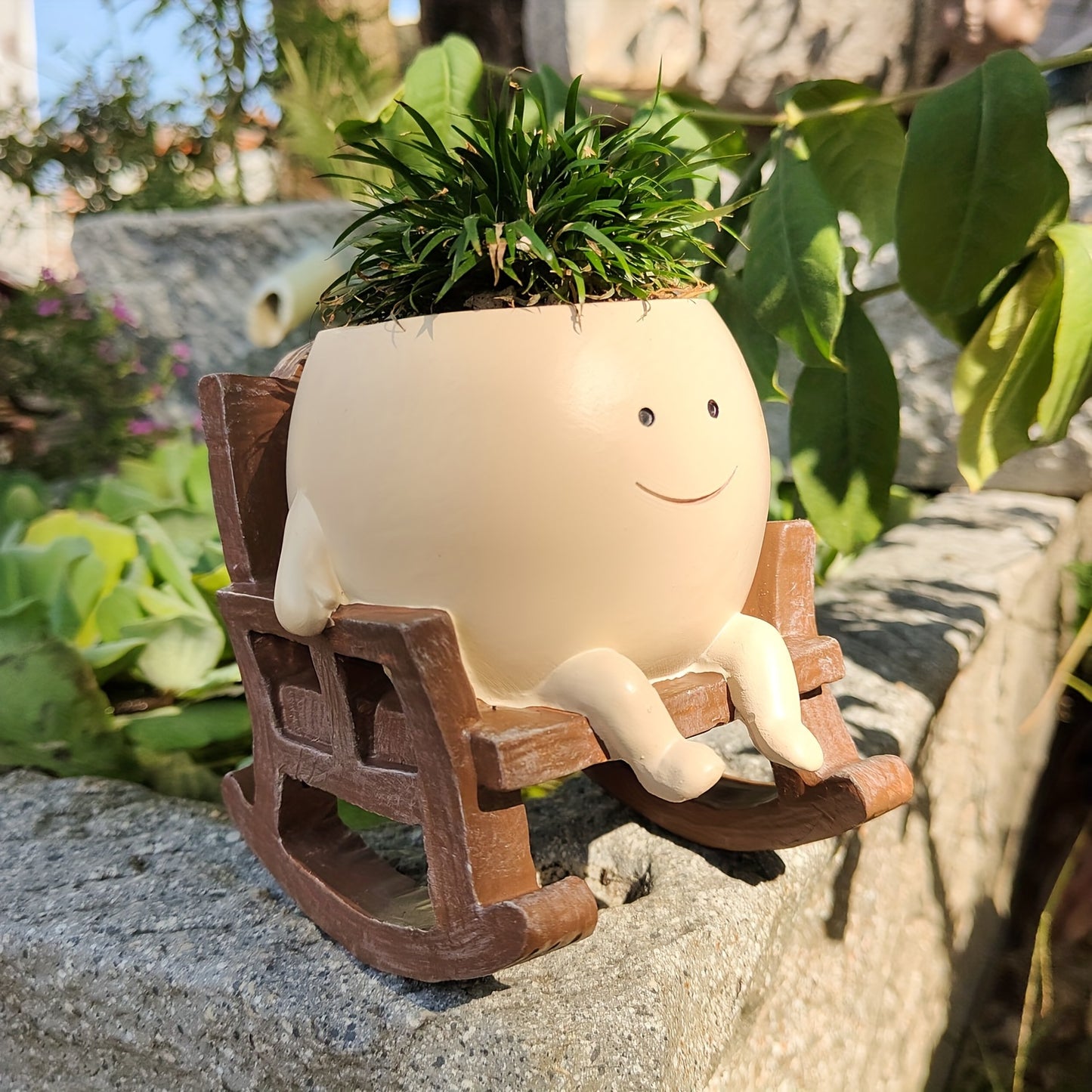 Rocking Chair Planter Pot