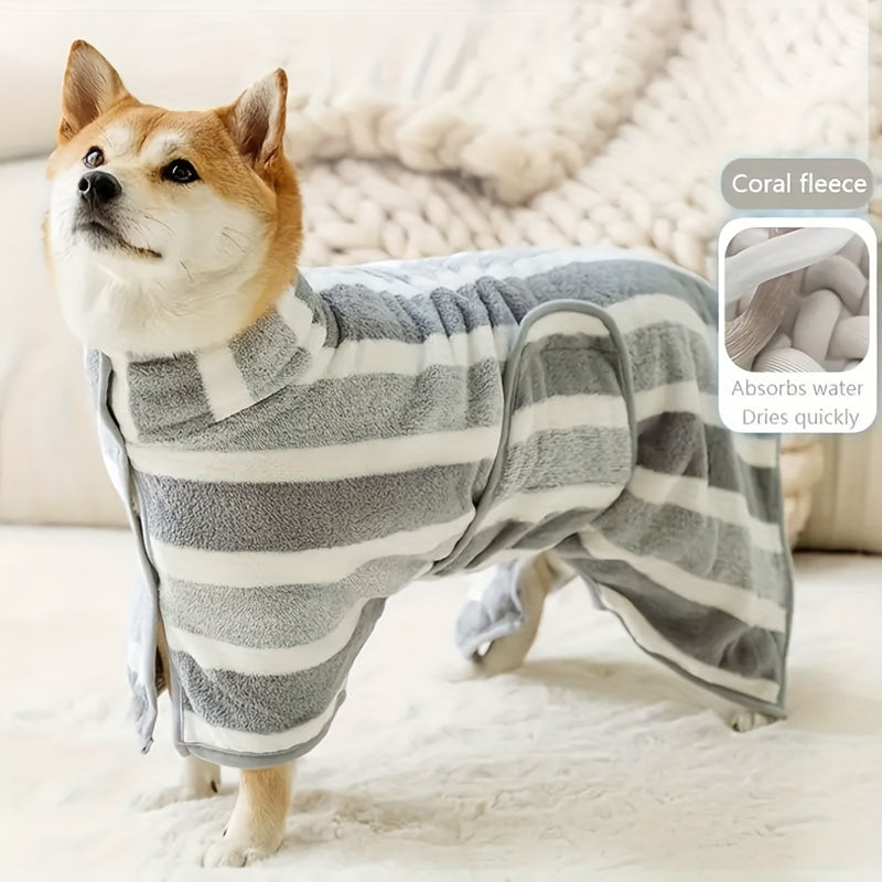 Quick-Dry Microfiber Dog Bathrobe